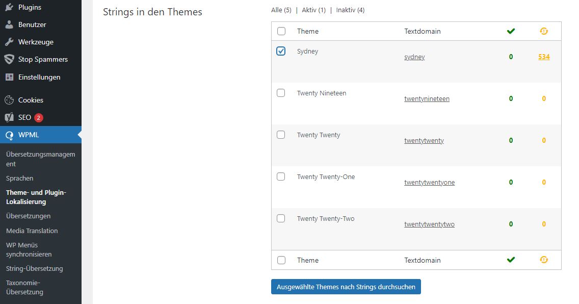 Stellen Sie sicher, dass alle Ihre Inhalte zur Übersetzung eingesendet wurden