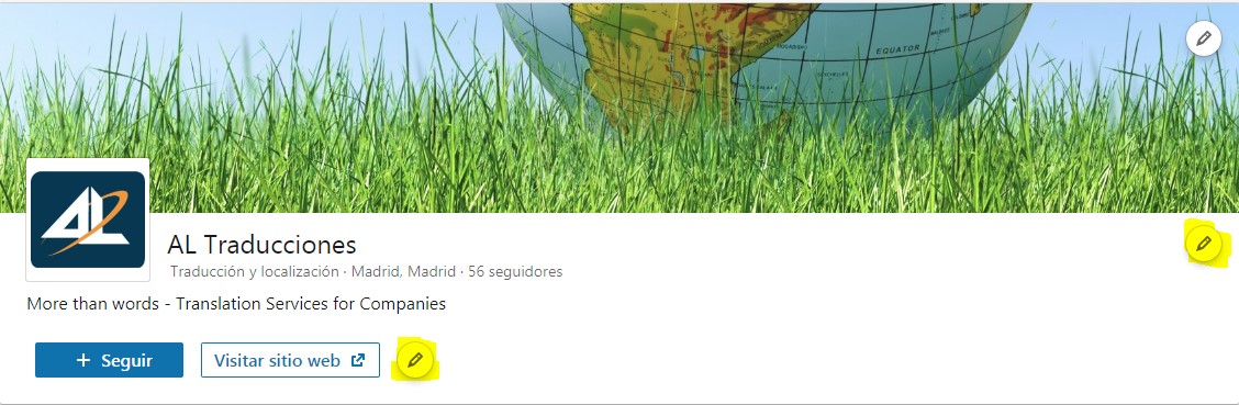Translation of the company page into multiple languages